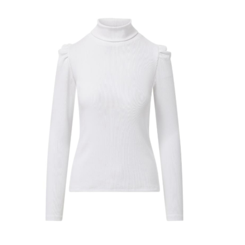 Veronica Beard Cedar Turtle Neck Gray Ribbed Top Women Size M Capsule Wardrobe